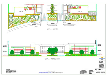 Commercial development plan with elevation